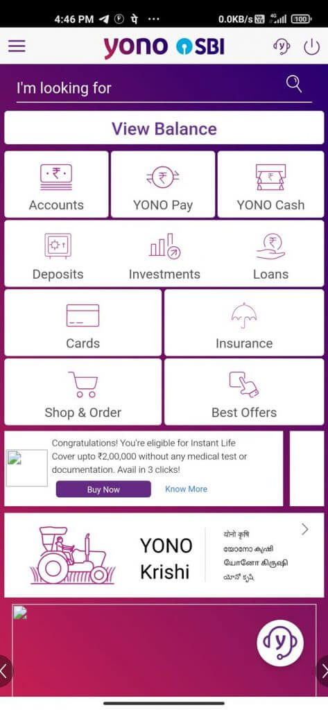 YONO INTERFACE