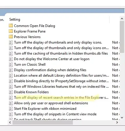 desable Web Serarch Result