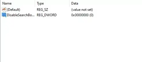 DisableSearchBoxSuggestions