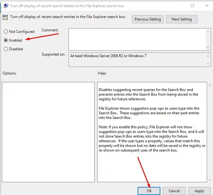 desable web search result in windows 11