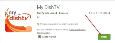 DishTV mobile application