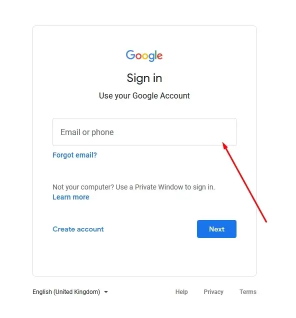 Enter Email ID for Password reset