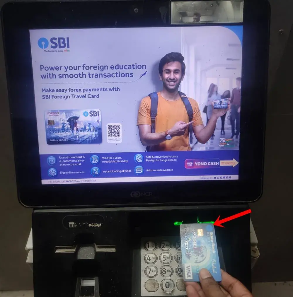 Insert ATM In ATM machine