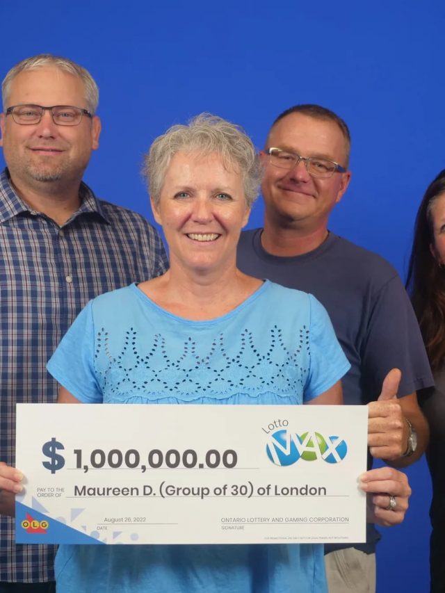 30-person group of london split $1M Lotto Max Prize